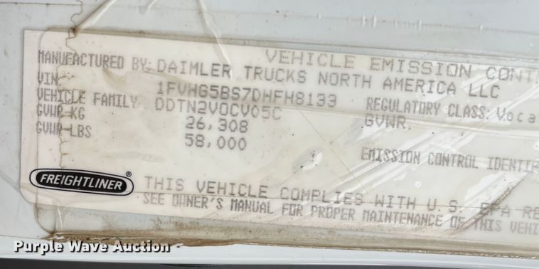 image for item MN9371 2013 Freightliner 108SD  dump truck