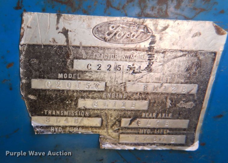 image for item DO1423 1968 Ford 8000  tractor
