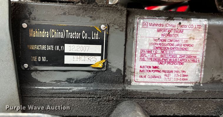 image for item DQ1888 2008 Mahindra 2525  MFWD tractor