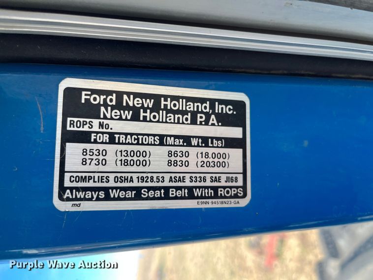 image for item DR7322 1991 Ford 8830  MFWD tractor