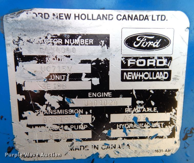 image for item DS6289 1993 Ford 8630  tractor