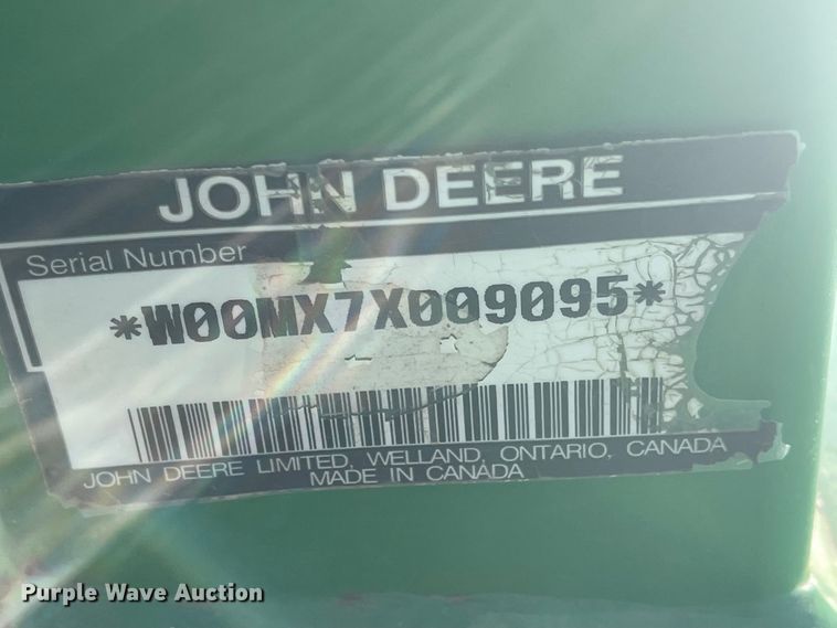 image for item JD9186 John Deere MX7  rotary mower