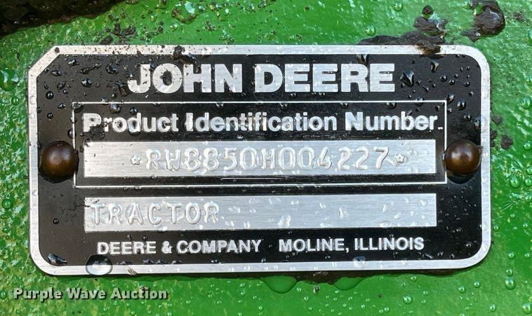 image for item JD9190 1983 John Deere 8850  4WD tractor