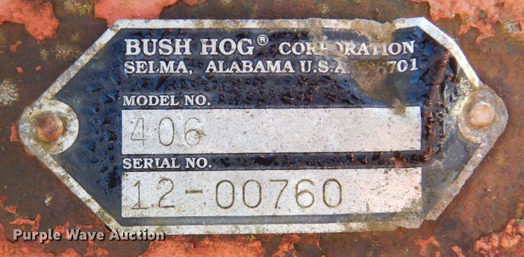 image for item JL9857 Bush Hog 406  rotary mower