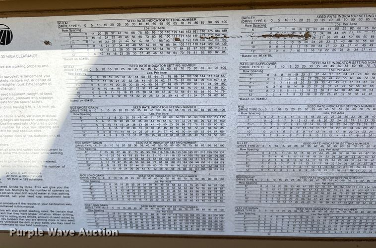 image for item KF9858 Great Plains Solid Stand 30  grain drill