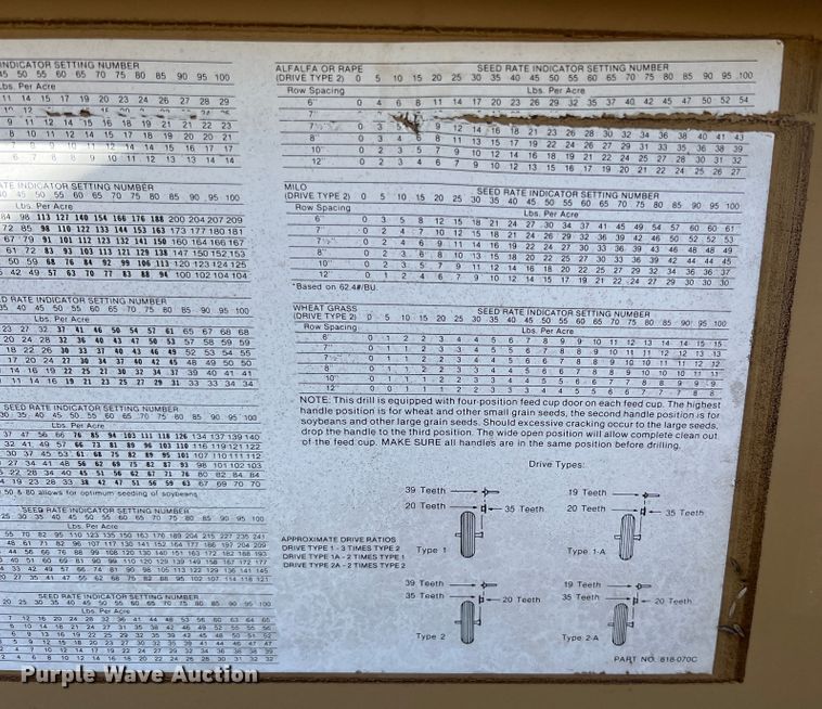 image for item KF9858 Great Plains Solid Stand 30  grain drill