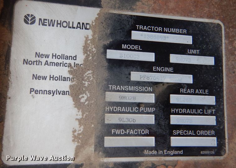 image for item LB9910 2000 New Holland TS100  tractor