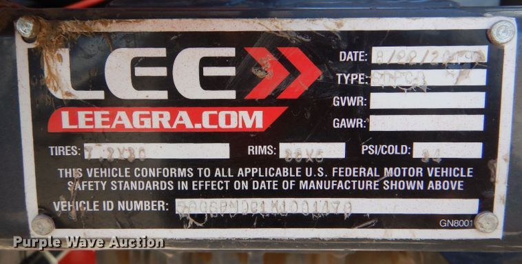 image for item LU9729 2019 LeeAgra Spider SDPCB  sprayer