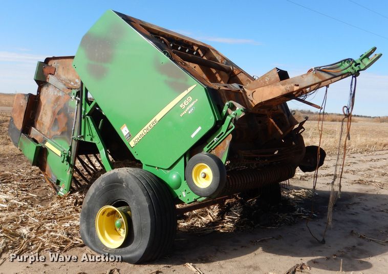 image for item MT9841 2017 John Deere 569 Mega Wide Plus  round baler