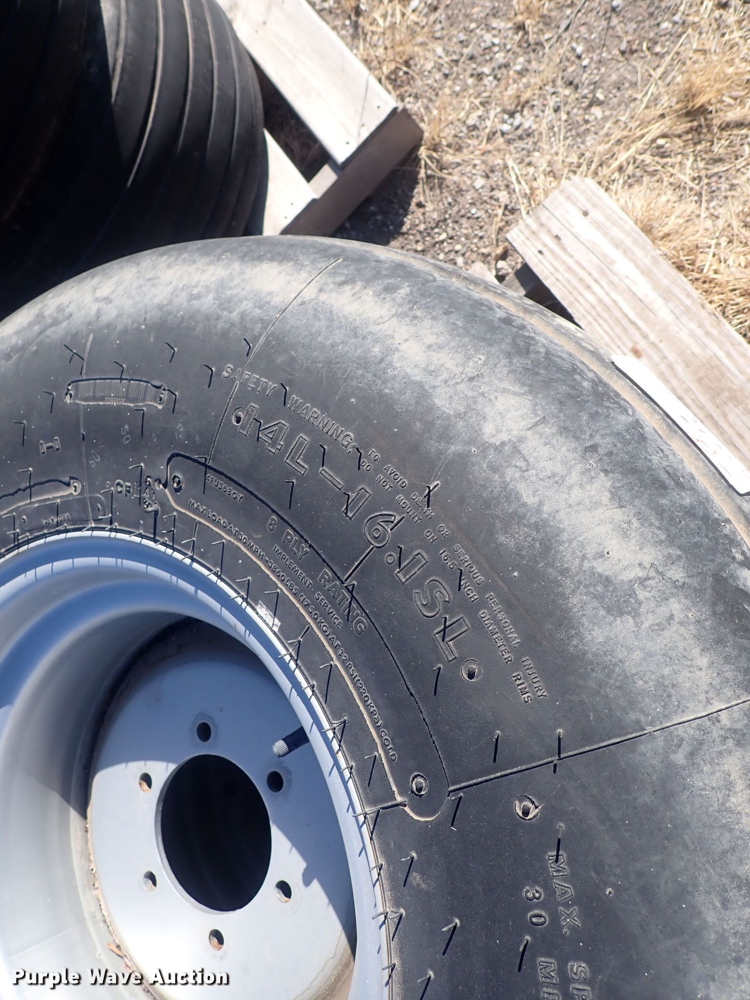 (2) Goodyear 14L16.1 tires and wheels in Hesston, KS Item GD9304