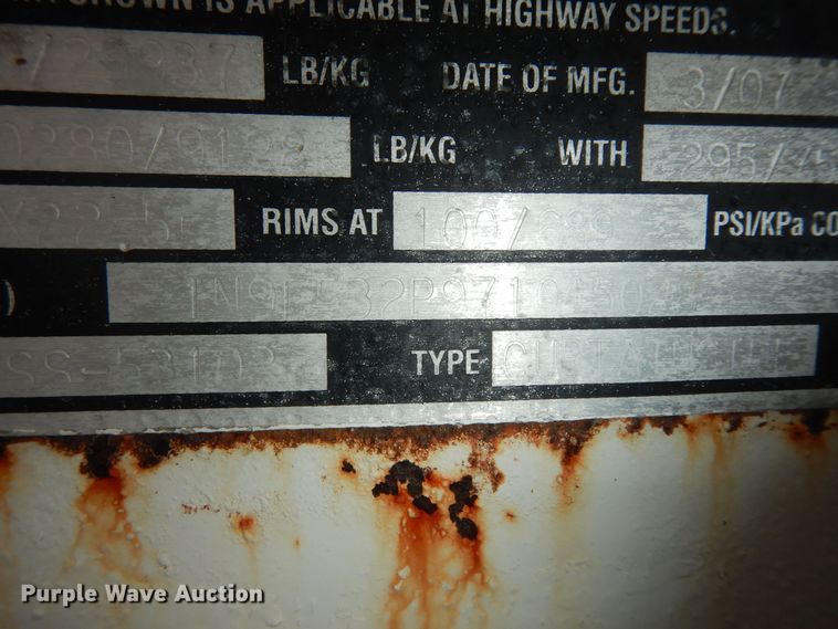 image for item DI6857 2007 Nu Van NVSS-53102  dry van trailer