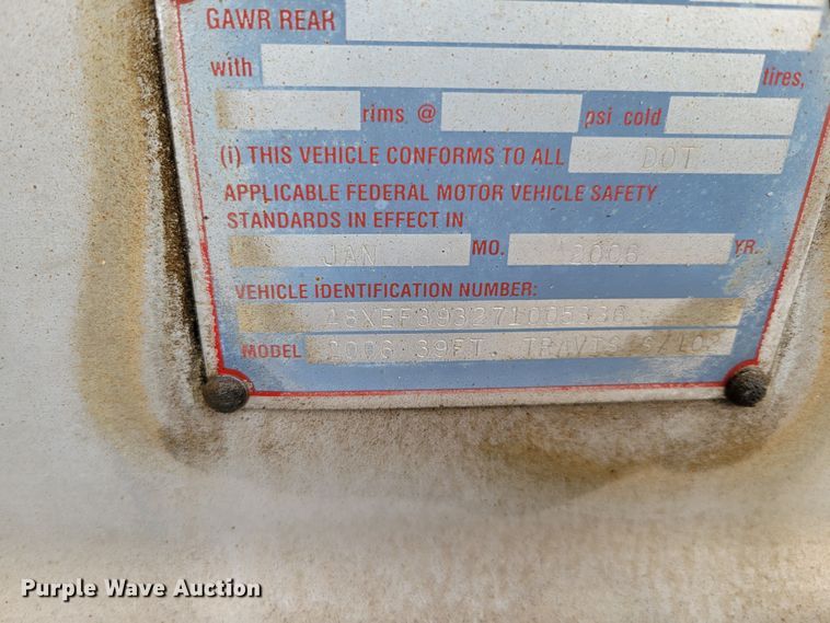 image for item DM8110 2007 Travis  bottom dump trailer