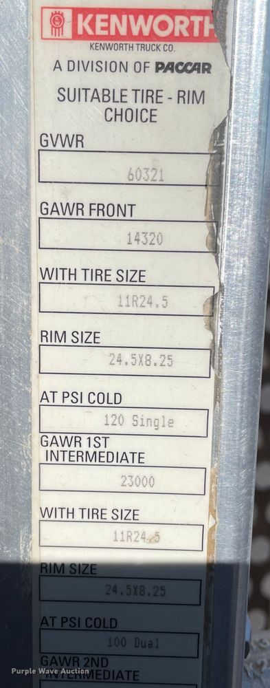 image for item DN4498 2009 Kenworth T800  vacuum truck