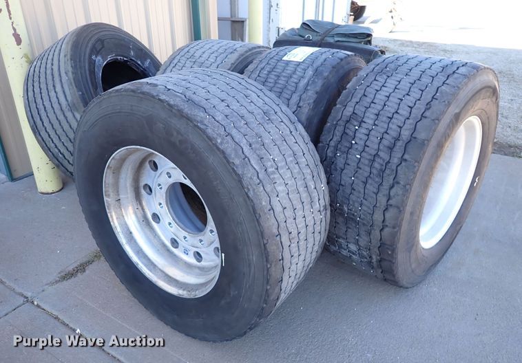 (5) Michelin X One Line tires and wheels in Alma, KS Item DN6916 sold