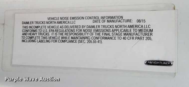 image for item DN6942 2016 Freightliner M2106  box truck