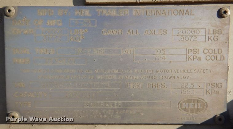 image for item DQ1869 2006 Heil  pneumatic dry bulk trailer