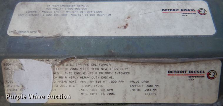 image for item DQ1870 2004 Western Star 4900FA  semi truck