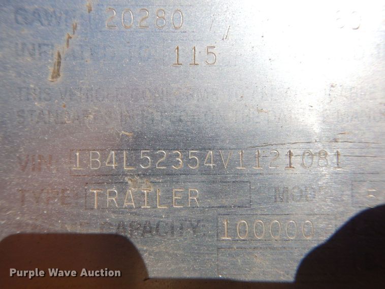 image for item DS8246 1997 Load King 503 DFP  lowboy equipment trailer