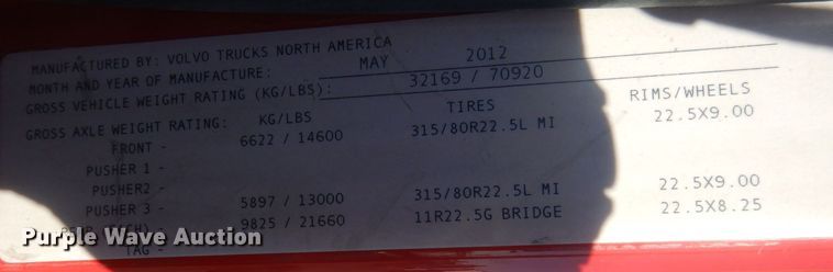 image for item HQ9518 2013 Volvo VNL  semi truck