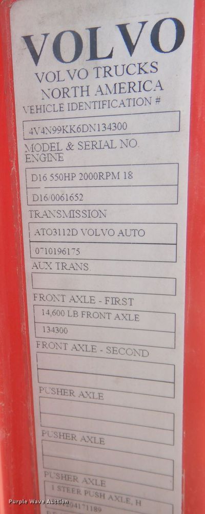 image for item HQ9518 2013 Volvo VNL  semi truck