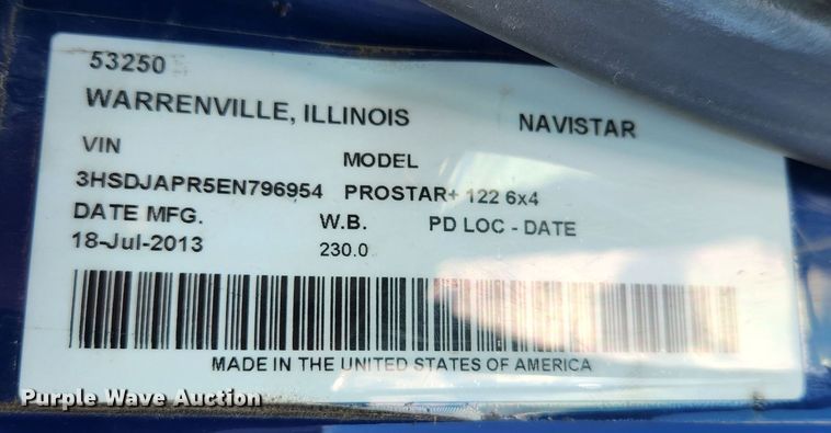 image for item JB9778 2014 International ProStar  semi truck