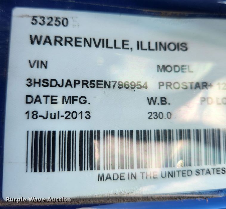 image for item JB9778 2014 International ProStar  semi truck