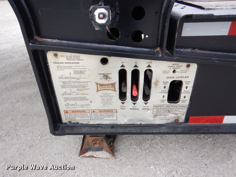 image for item JL9787 2011 Landoll 455B  drop tilt deck equipment trailer