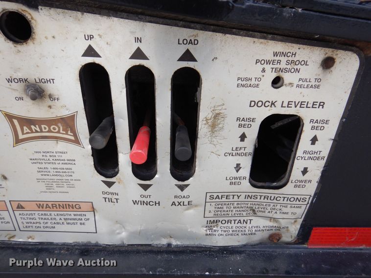 image for item JL9787 2011 Landoll 455B  drop tilt deck equipment trailer