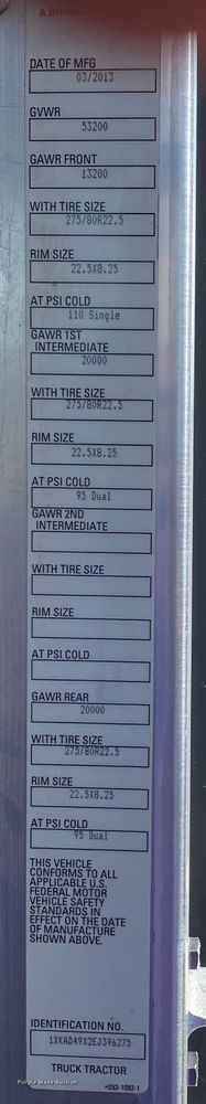 image for item JW9331 2014 Kenworth T660  semi truck