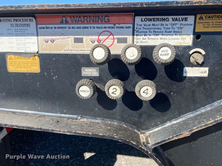 image for item JW9342 2014 Trail King TK80HT-533  drop deck equipment trailer