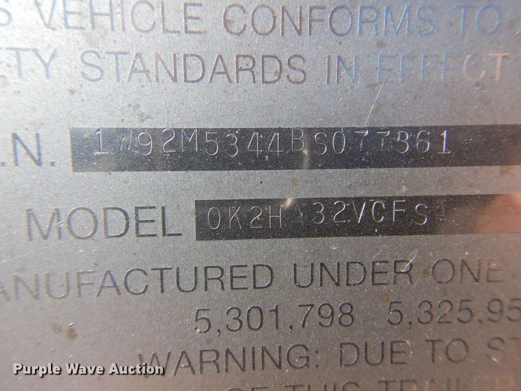 image for item KJ9022 2011 Wilkens 0K2HA32VCFSA  walking floor trailer