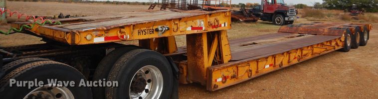 image for item KJ9030 1972 Hyster  lowboy equipment trailer