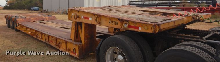 image for item KJ9030 1972 Hyster  lowboy equipment trailer