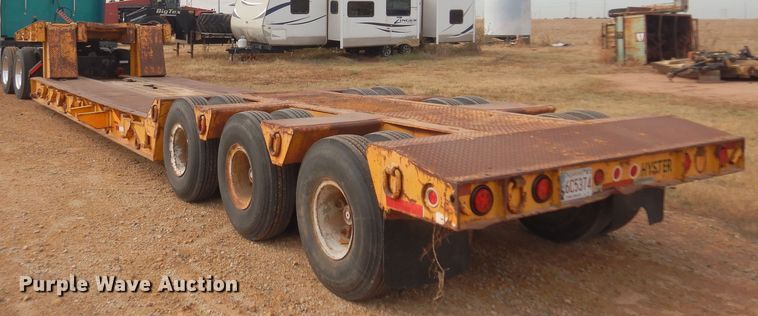 image for item KJ9030 1972 Hyster  lowboy equipment trailer