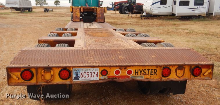 image for item KJ9030 1972 Hyster  lowboy equipment trailer
