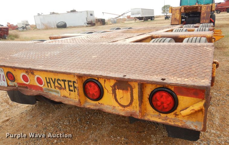 image for item KJ9030 1972 Hyster  lowboy equipment trailer
