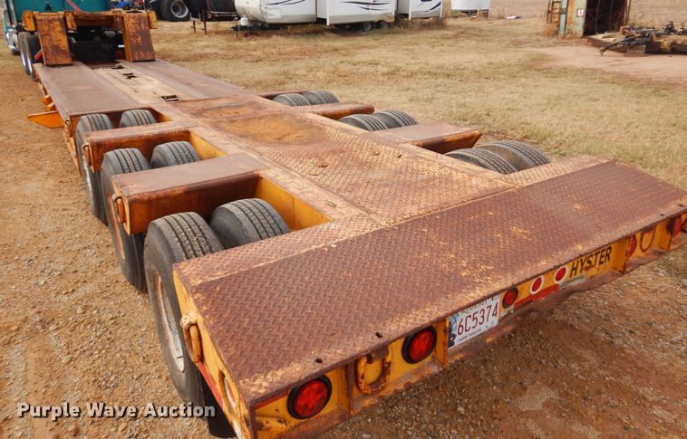 image for item KJ9030 1972 Hyster  lowboy equipment trailer