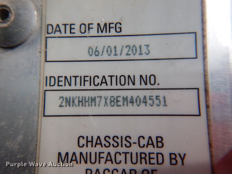 image for item KW9768 2014 Kenworth T370  truck cab and chassis