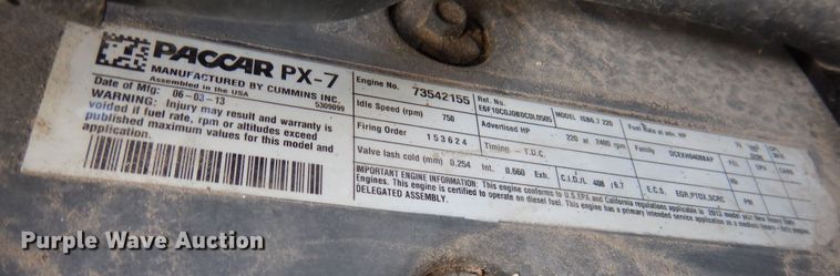 image for item KW9769 2014 Kenworth T370  truck cab and chassis