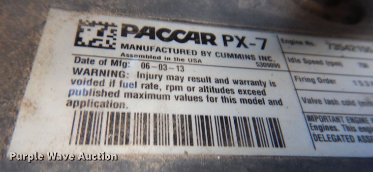 image for item KW9769 2014 Kenworth T370  truck cab and chassis