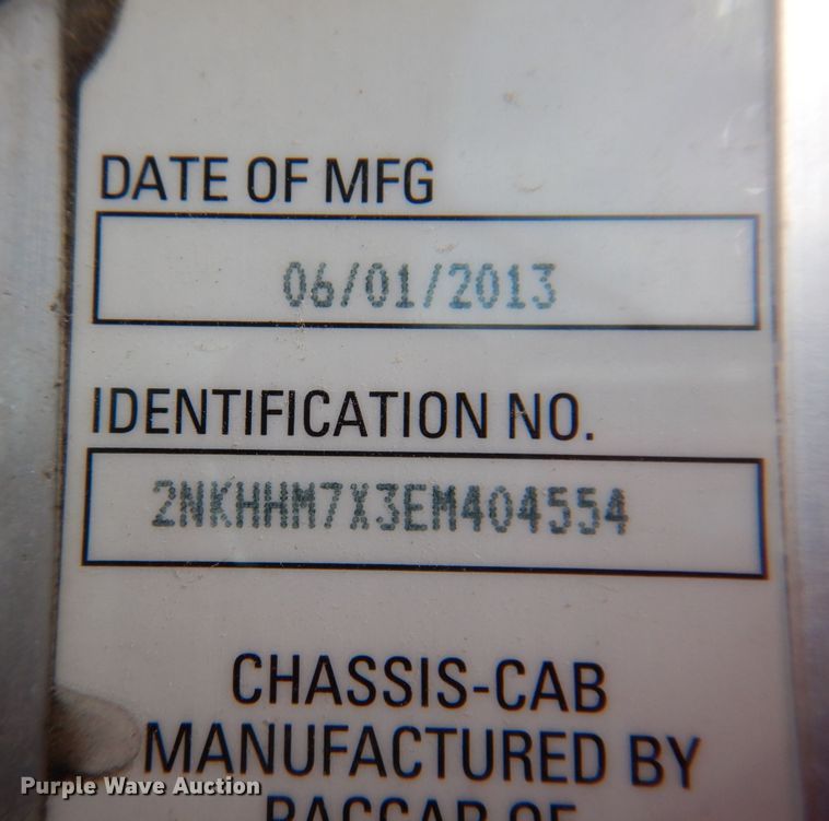 image for item KW9769 2014 Kenworth T370  truck cab and chassis