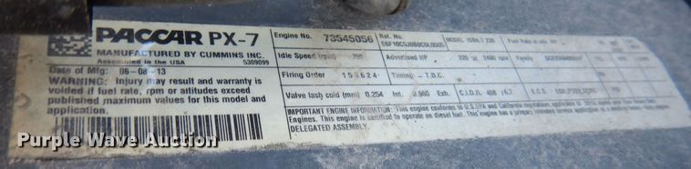 image for item KW9770 2014 Kenworth T370  truck cab and chassis