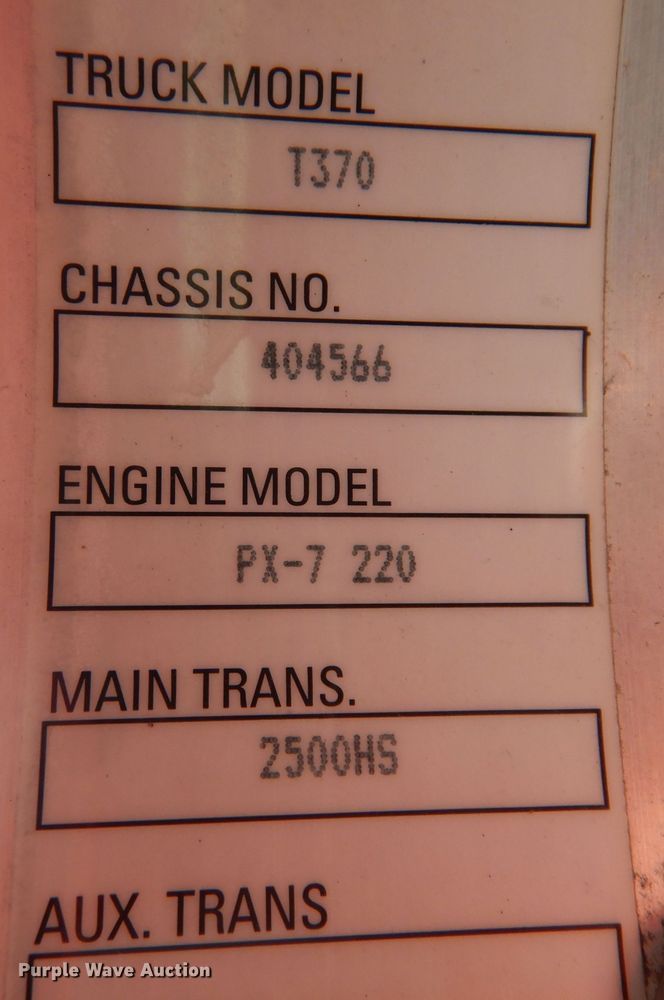 image for item KW9770 2014 Kenworth T370  truck cab and chassis