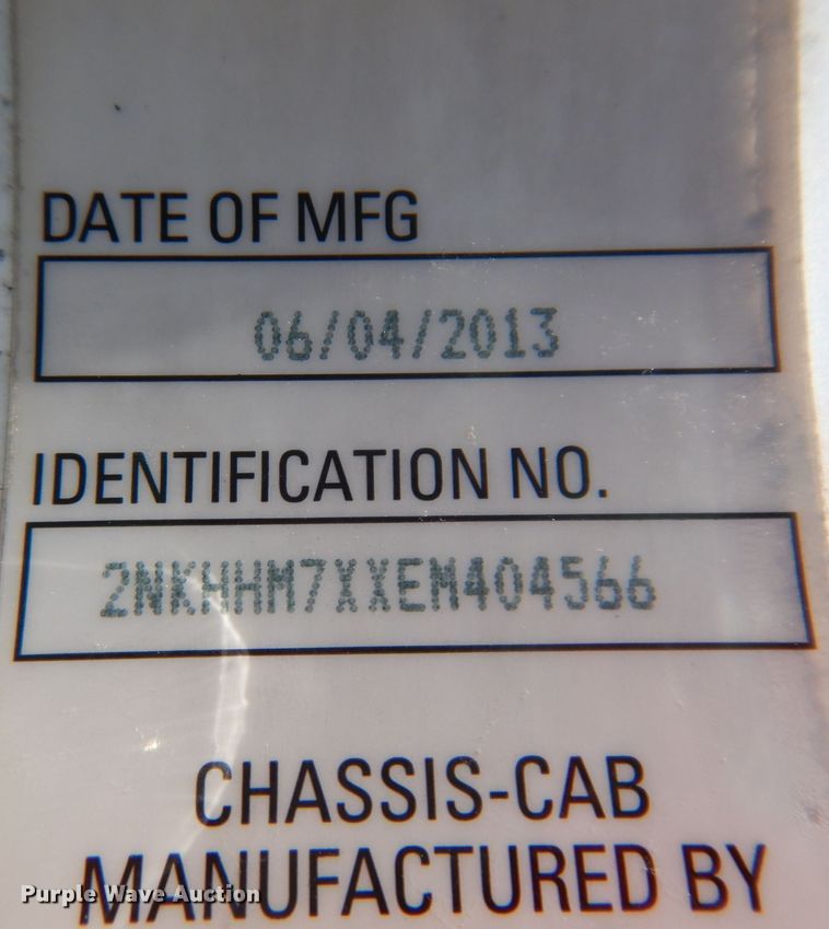 image for item KW9770 2014 Kenworth T370  truck cab and chassis