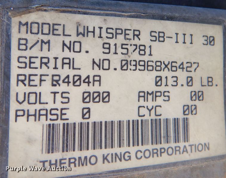 image for item LU9653 2000 Utility Trailers VS2R  refrigerated van trailer