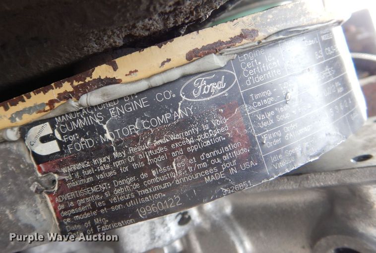 image for item MJ9842 1996 Ford L8000  hook lift truck