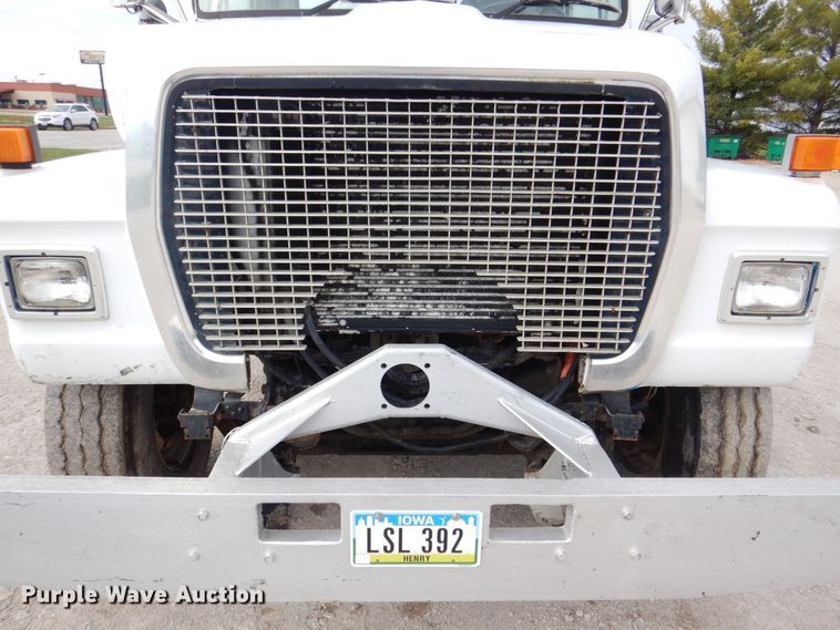 image for item MJ9842 1996 Ford L8000  hook lift truck