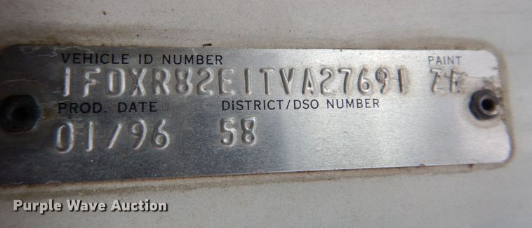 image for item MJ9842 1996 Ford L8000  hook lift truck