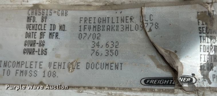 image for item MR9495 2003 Freightliner FL80  hook lift truck