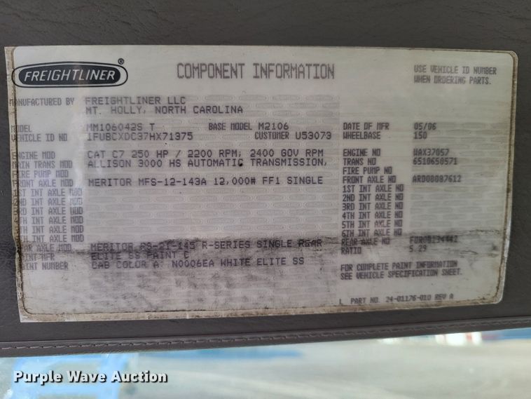 image for item MS9018 2007 Freightliner Business Class M2  semi truck